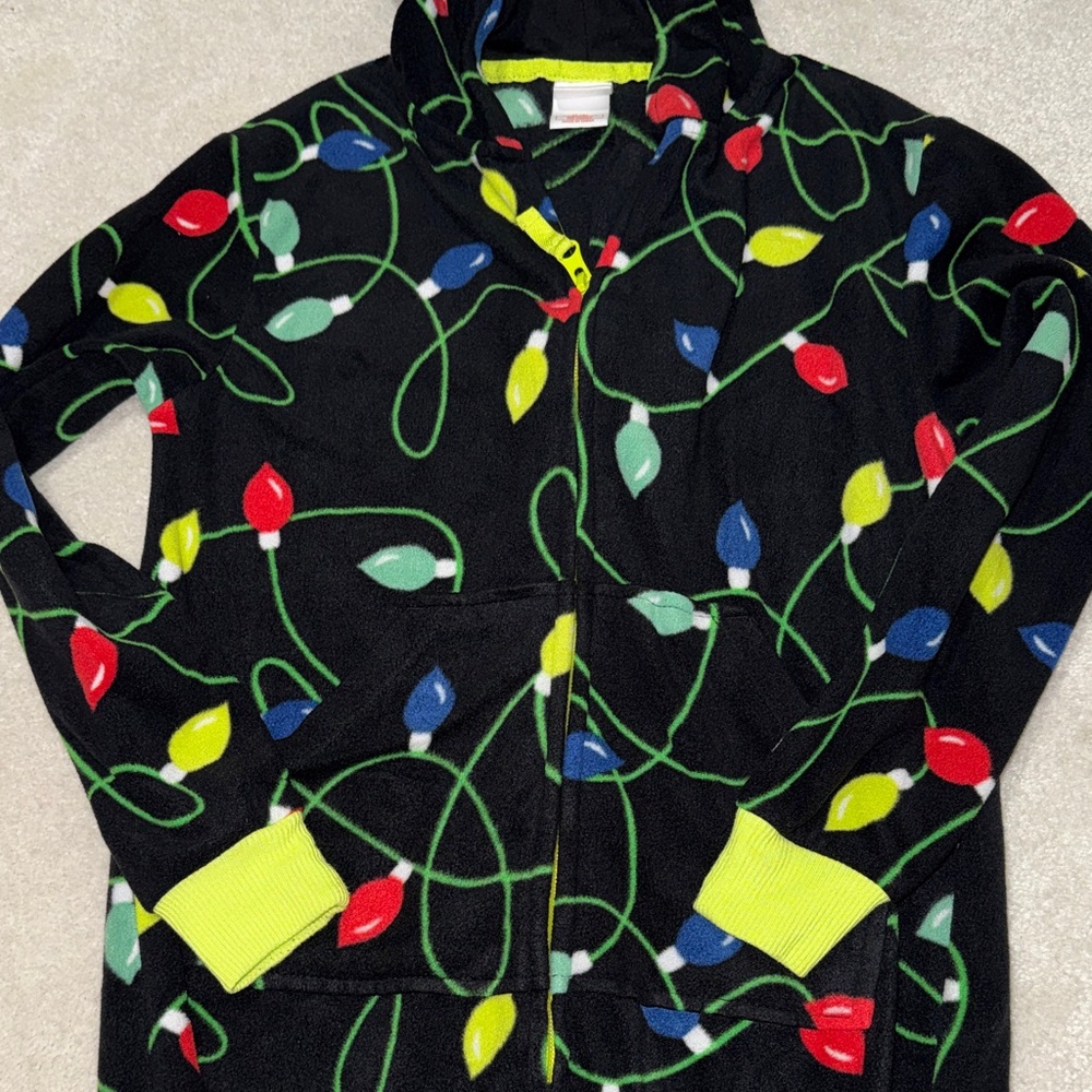 Cat and jack pajamas onesie Christmas lights